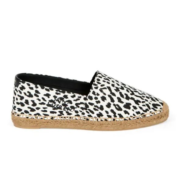 Saint Laurent Animal-Print Canvas Espadrilles 7.5 - Picture 3 of 14